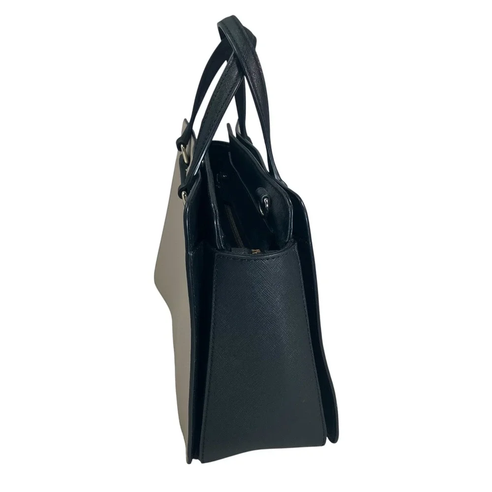 Kate Spade Cameron Medium Satchel Crossbody Purse Wallet Set‎ Beige Black